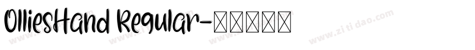 OlliesHand Regular字体转换